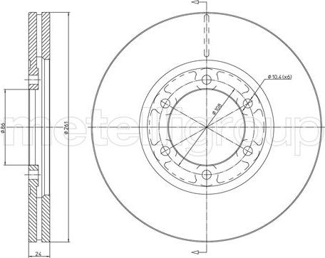 Metelli 23-1647 - Спирачен диск vvparts.bg