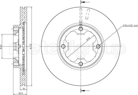 Metelli 23-1619 - Спирачен диск vvparts.bg