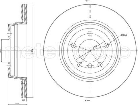 Metelli 23-1683C - Спирачен диск vvparts.bg