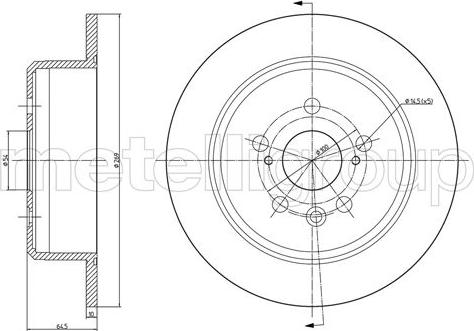 Metelli 23-1672C - Спирачен диск vvparts.bg