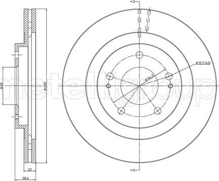 Metelli 23-1099 - Спирачен диск vvparts.bg