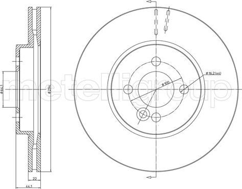 Metelli 23-1042C - Спирачен диск vvparts.bg