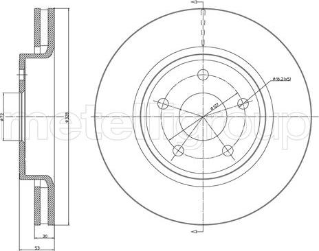 Metelli 23-1069C - Спирачен диск vvparts.bg