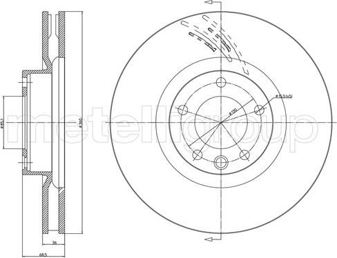 Metelli 23-1087C - Спирачен диск vvparts.bg