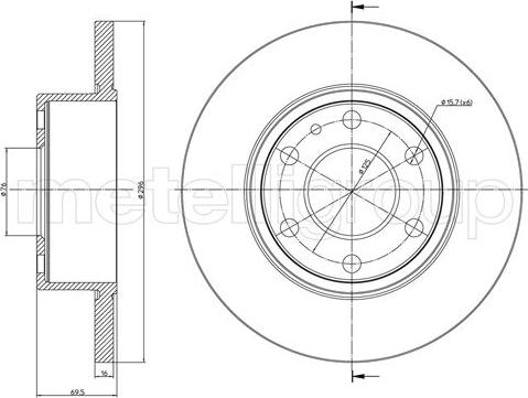 Metelli 23-1038C - Спирачен диск vvparts.bg