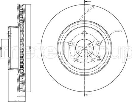 Metelli 23-1029C - Спирачен диск vvparts.bg