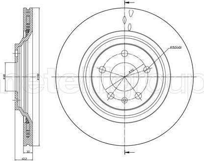 Metelli 23-1020C - Спирачен диск vvparts.bg