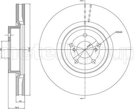 Metelli 23-1188C - Спирачен диск vvparts.bg