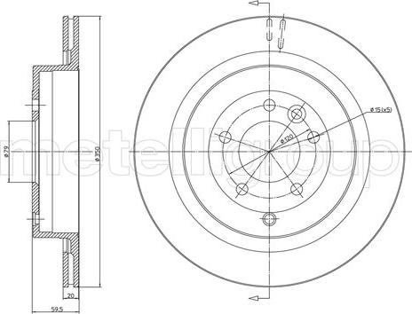 Metelli 23-1127C - Спирачен диск vvparts.bg