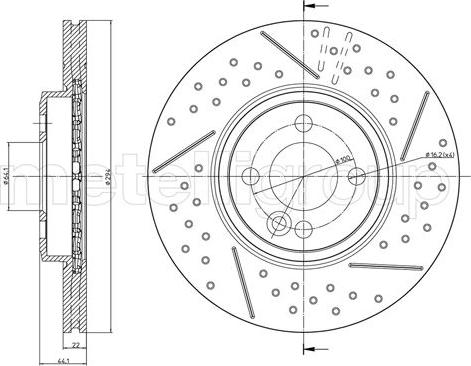 Metelli 23-1343FC - Спирачен диск vvparts.bg