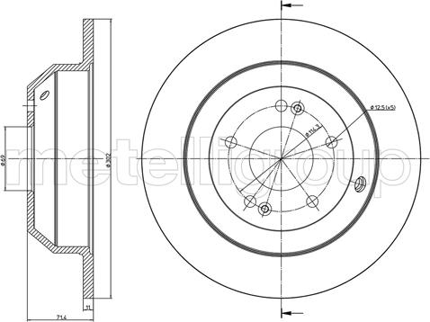 Metelli 23-1347C - Спирачен диск vvparts.bg