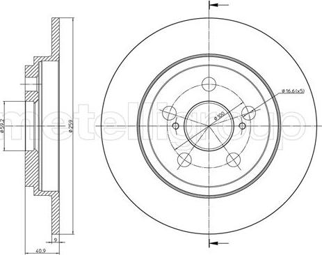 Metelli 23-1309C - Спирачен диск vvparts.bg