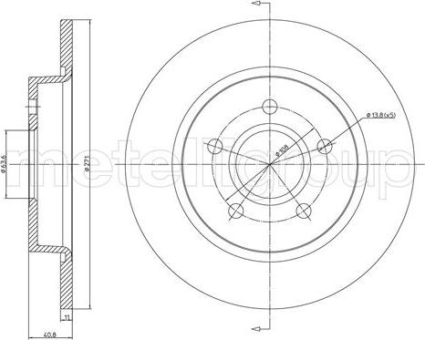 Metelli 23-1242C - Спирачен диск vvparts.bg