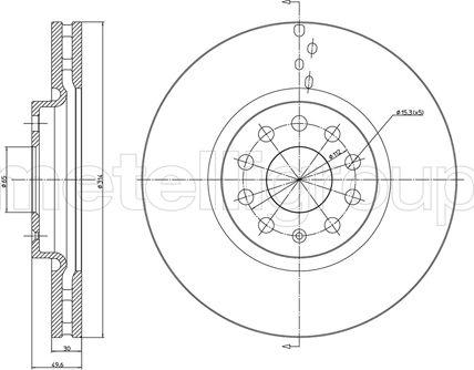 Metelli 23-1258C - Спирачен диск vvparts.bg