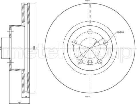 Metelli 23-1260C - Спирачен диск vvparts.bg