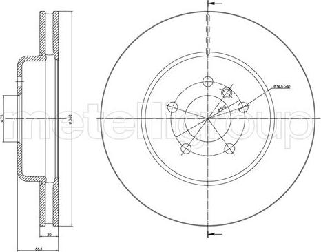 Metelli 23-1268C - Спирачен диск vvparts.bg