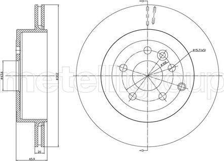 Metelli 23-1219C - Спирачен диск vvparts.bg