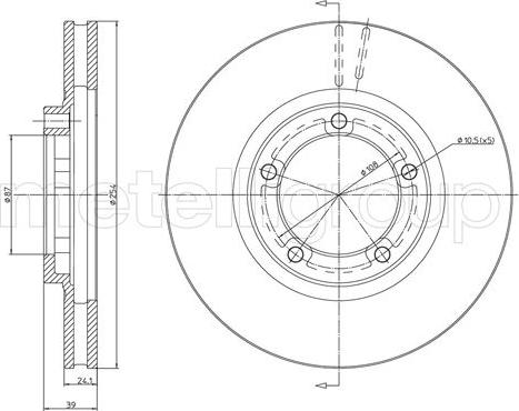 Metelli 23-1748 - Спирачен диск vvparts.bg