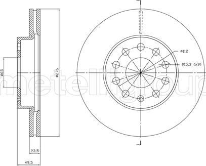 Metelli 23-1767C - Спирачен диск vvparts.bg