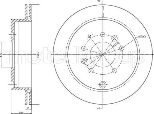 Metelli 23-1730C - Спирачен диск vvparts.bg