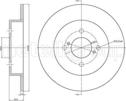 Metelli 23-1732 - Спирачен диск vvparts.bg