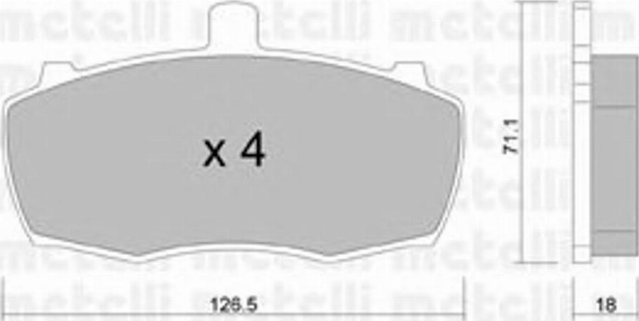 Metelli 2206920 - Комплект спирачно феродо, дискови спирачки vvparts.bg