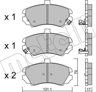 Jurid 572622D - Комплект спирачно феродо, дискови спирачки vvparts.bg