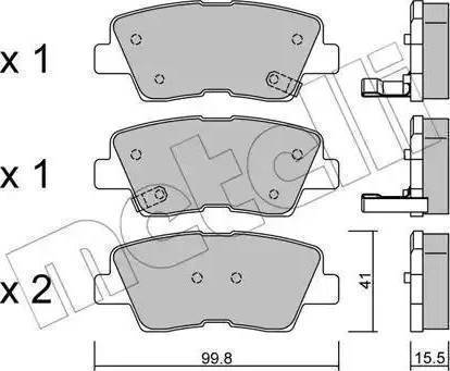 Mobis 583022EA31 - Комплект спирачно феродо, дискови спирачки vvparts.bg