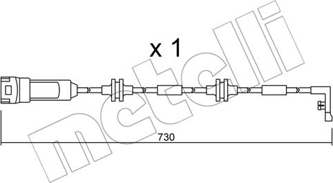 Metelli SU.143 - Предупредителен контактен сензор, износване на накладките vvparts.bg