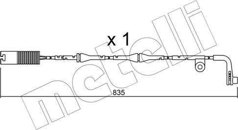 Metelli SU.158 - Предупредителен контактен сензор, износване на накладките vvparts.bg