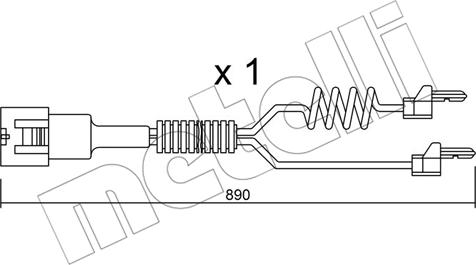Metelli SU.103 - Предупредителен контактен сензор, износване на накладките vvparts.bg