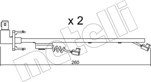 Metelli SU.184K - Предупредителен контактен сензор, износване на накладките vvparts.bg