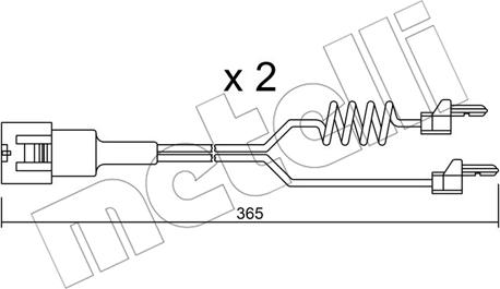 Metelli SU.180K - Предупредителен контактен сензор, износване на накладките vvparts.bg