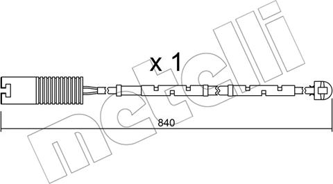 Metelli SU.123 - Предупредителен контактен сензор, износване на накладките vvparts.bg