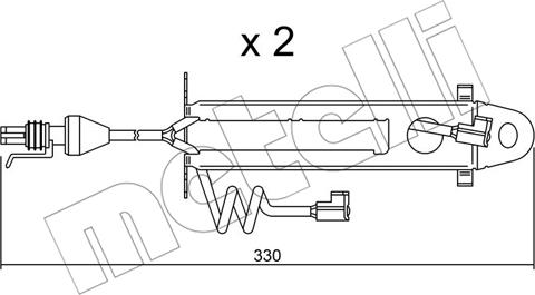 Metelli SU.176K - Предупредителен контактен сензор, износване на накладките vvparts.bg