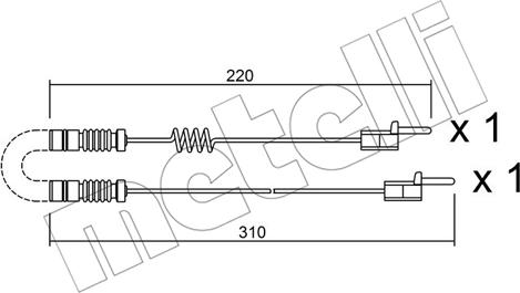 Metelli SU.171K - Предупредителен контактен сензор, износване на накладките vvparts.bg