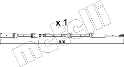 Metelli SU.350 - Предупредителен контактен сензор, износване на накладките vvparts.bg