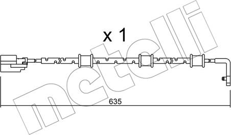 Metelli SU.323 - Предупредителен контактен сензор, износване на накладките vvparts.bg