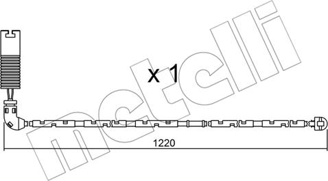 Metelli SU.296 - Предупредителен контактен сензор, износване на накладките vvparts.bg