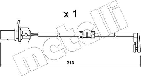 Metelli SU.290 - Предупредителен контактен сензор, износване на накладките vvparts.bg