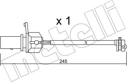 Metelli SU.247 - Предупредителен контактен сензор, износване на накладките vvparts.bg