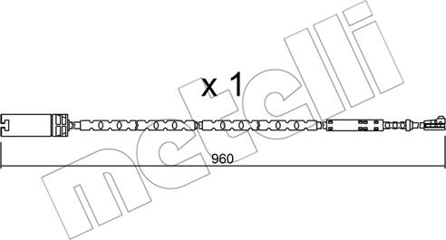 Metelli SU.281 - Предупредителен контактен сензор, износване на накладките vvparts.bg