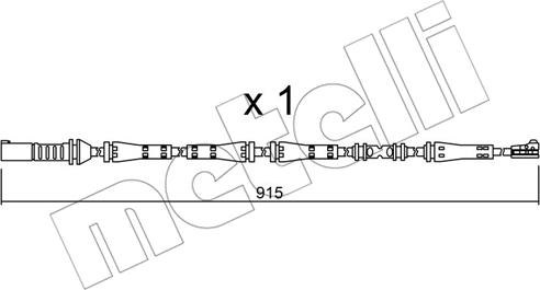 Metelli SU.287 - Предупредителен контактен сензор, износване на накладките vvparts.bg
