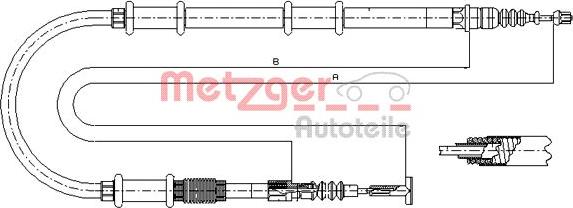 Metzger 491.21 - Жило, ръчна спирачка vvparts.bg