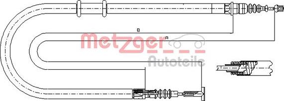 Metzger 491.22 - Жило, ръчна спирачка vvparts.bg