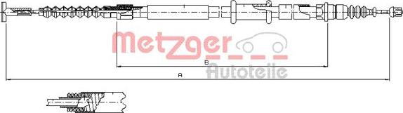 Metzger 461.12 - Жило, ръчна спирачка vvparts.bg