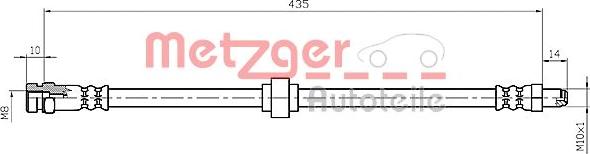 Metzger 4114661 - Спирачен маркуч vvparts.bg