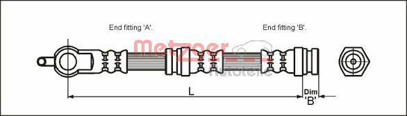 Metzger 4114064 - Спирачен маркуч vvparts.bg