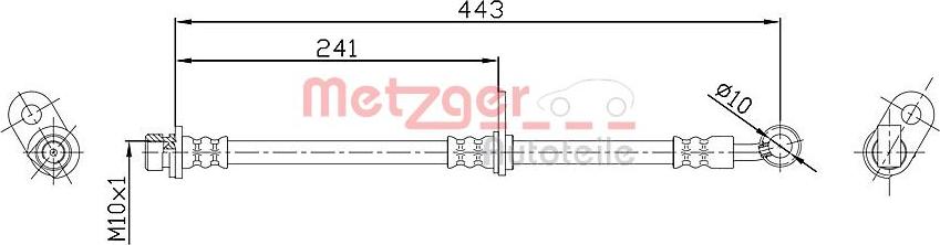 Metzger 4115189 - Спирачен маркуч vvparts.bg