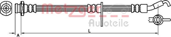 Metzger 4110490 - Спирачен маркуч vvparts.bg